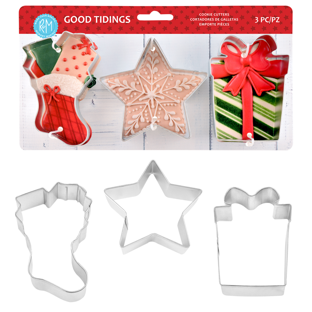 R&M GOOD TIDINGS COOKIE CUTTER SET