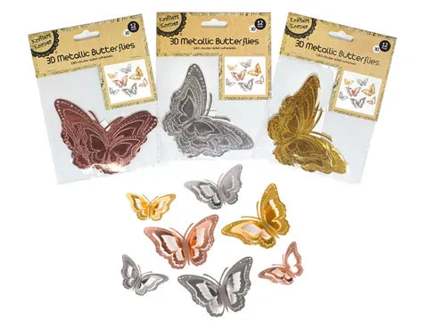 3D METALLIC BUTTERFLIES/12