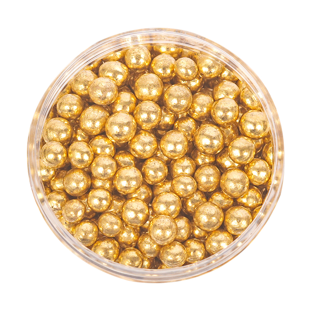 Crunchy SHINY GOLD 4mm Sprinkles (75g) Sugar Pearls