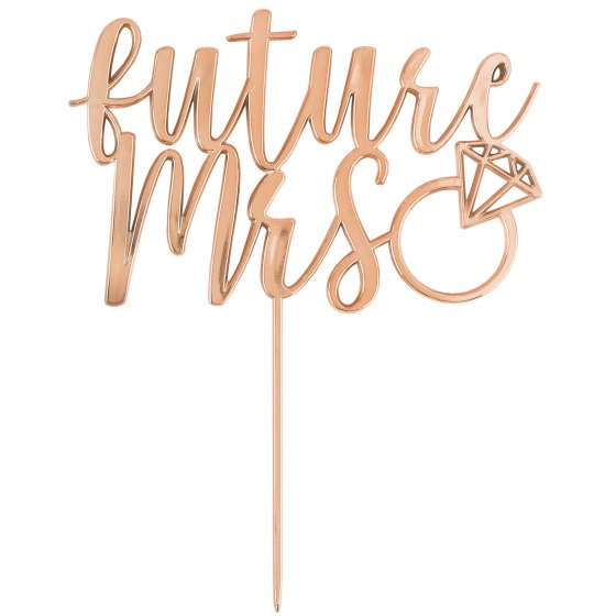 BLUSH WEDDING CAKE TOPPER FUTURE MRS PLASTIC ROSE GOLD OTHER TOPPER
