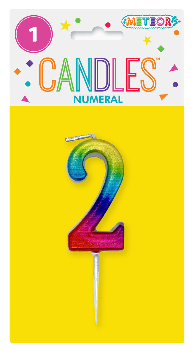 MINI RAINBOW NUMERAL PICK CANDLES - 2