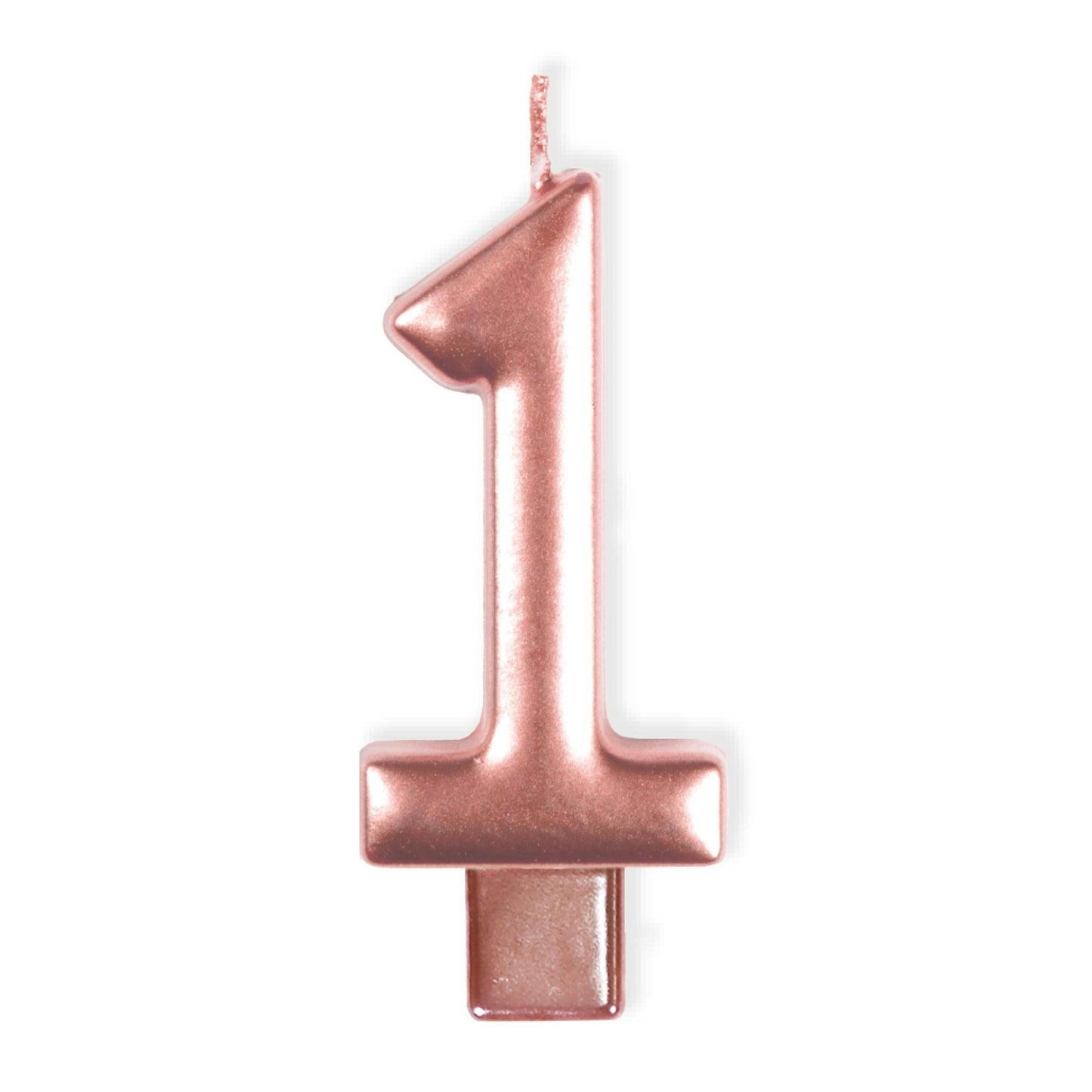 Candle Numeral Moulded Rose Gold 1