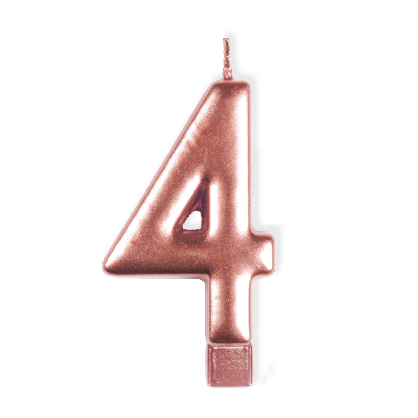Candle Numeral Moulded Rose Gold 4