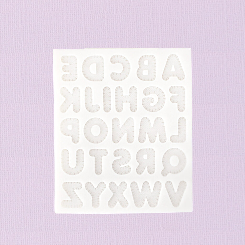 Silicone Fondant Mould – Alphabet stitched