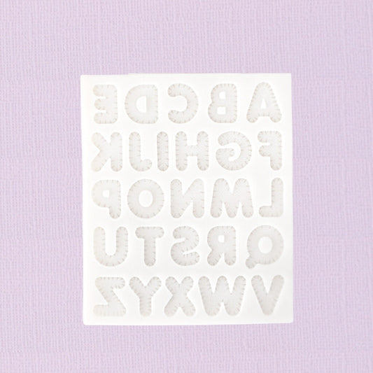 Silicone Fondant Mould – Alphabet stitched