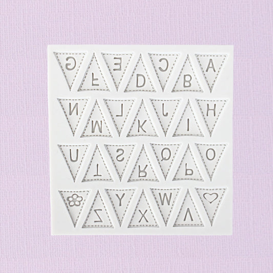 Silicone Fondant Mould (Bunting Flag)