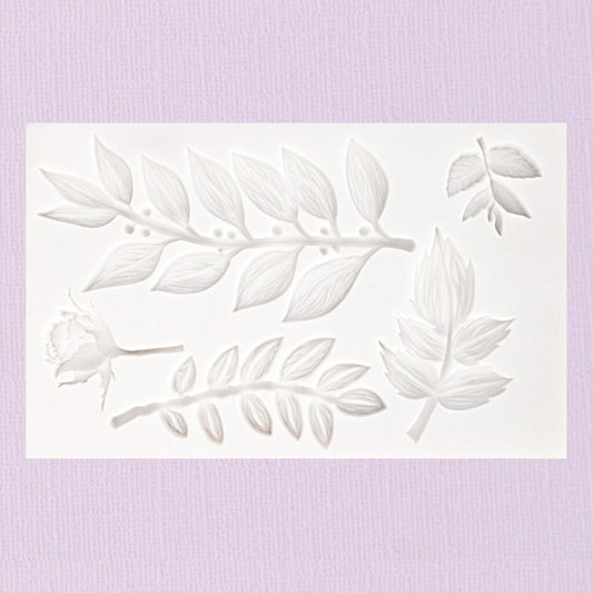 Silicone Fondant Mould Leaves Ass 2