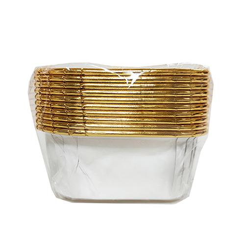 PK10 Square Foil Paper Baking Cup White