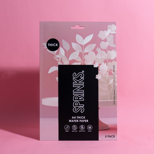 WHITE Rectangle Wafer Paper (THICK) - A4