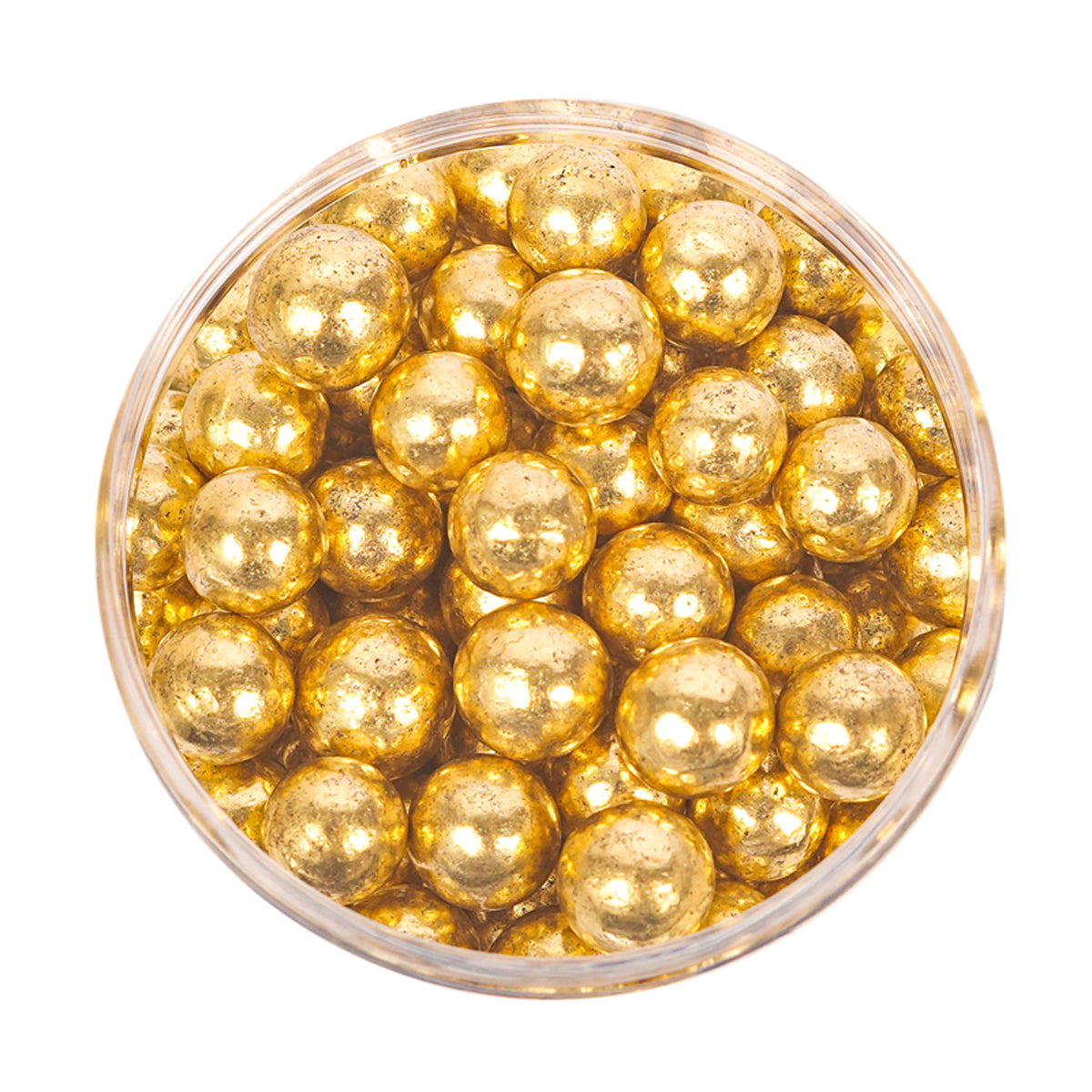 Crunchy SHINY GOLD 8mm Sprinkles (75g) Sugar Pearls