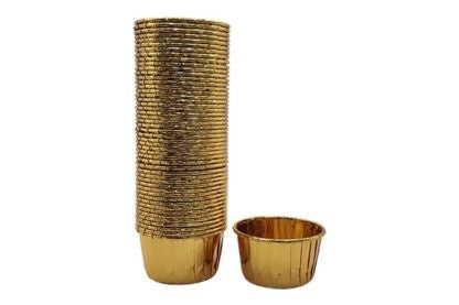 GOLD - METALLIC CUPCAKE LINERS - 50PCS