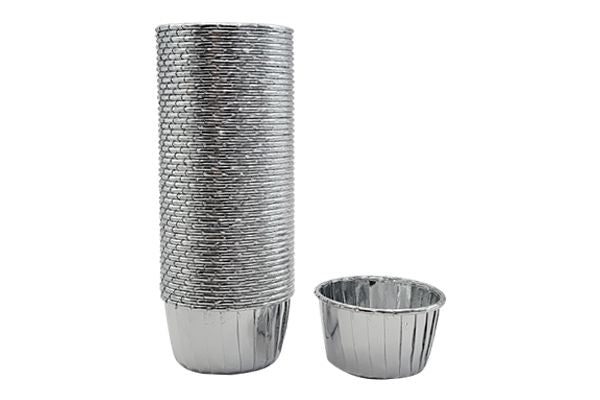 SILVER - METALLIC CUPCAKE LINERS - 50PCS