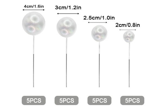 HOLOGRAM CLEAR BALL TOPPER 12PCS