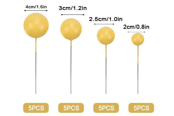 YELLOW BALL TOPPER 20PCS