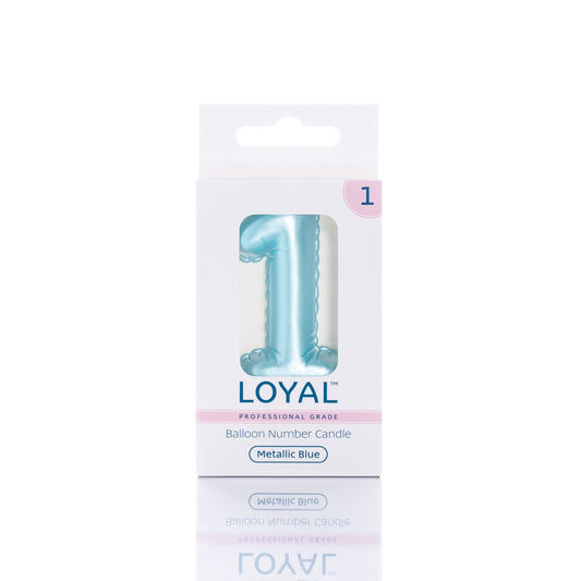 Balloon Number '1' Candle Blue