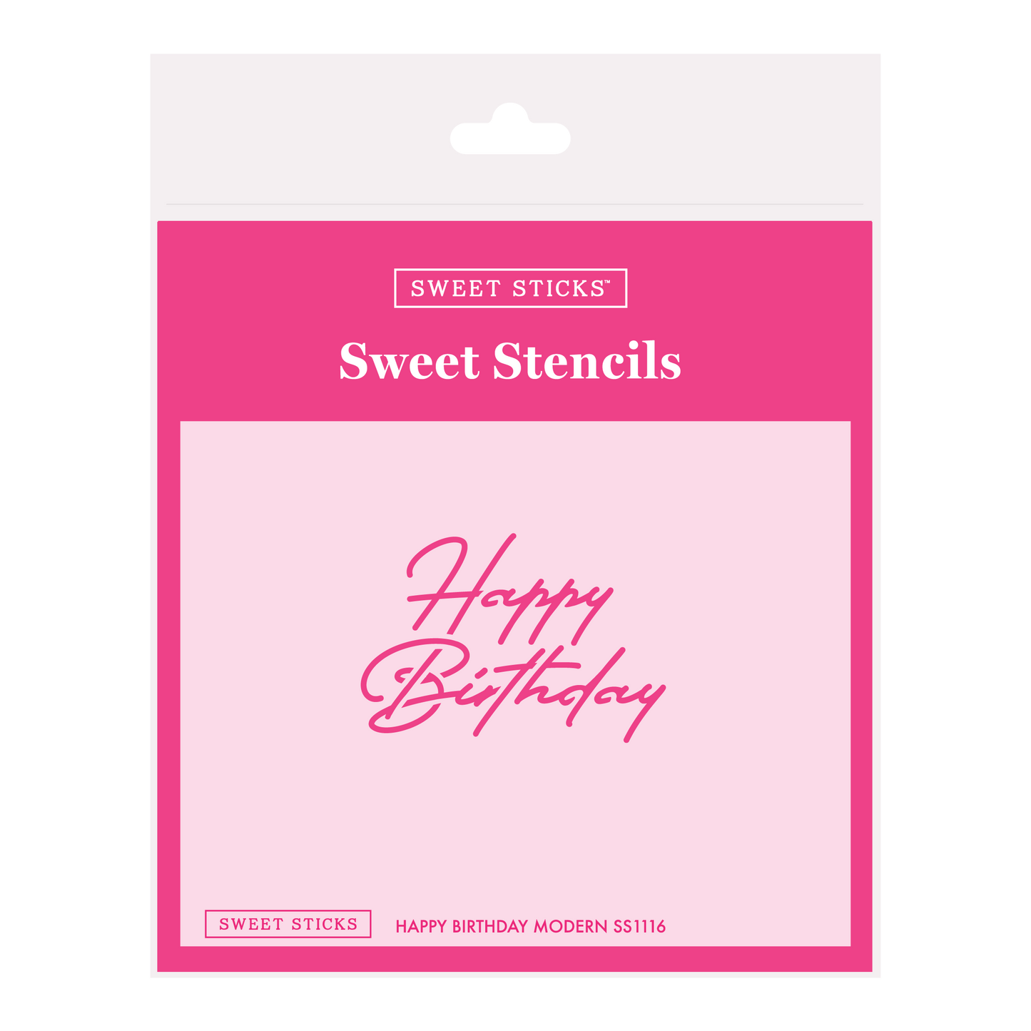 Happy Birthday Modern Stencil