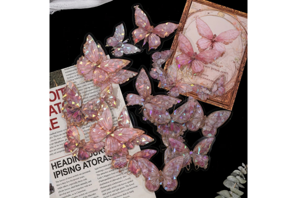 Crystal Pink Butterfly other Topper