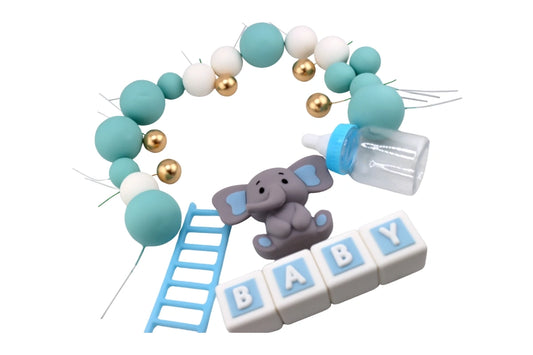 Baby Boy Cake Topper Set Iconic Cake Art ball topper set
