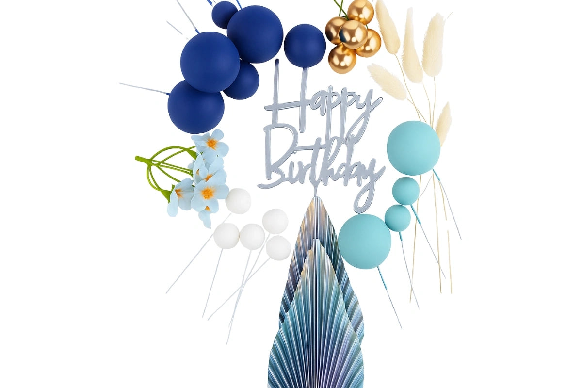 Blue Ocean Cake Topper Set Iconic Cake Art ball topper set