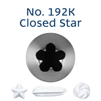 Piping Tip No. 192K CLOSED STAR MEDIUM S/S piping tip