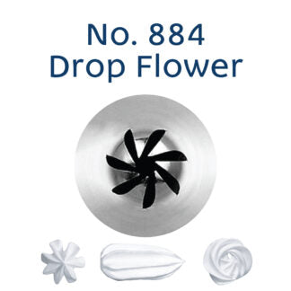 Piping Tip No. 884 DROP FLOWER MEDIUM S/S piping tip
