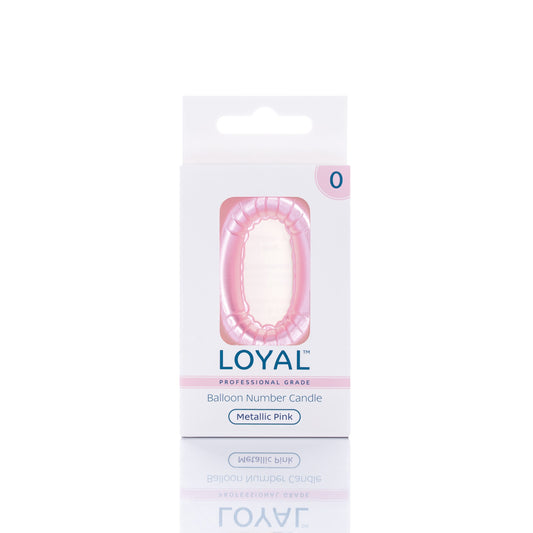 Balloon Number '0' Candle Pink