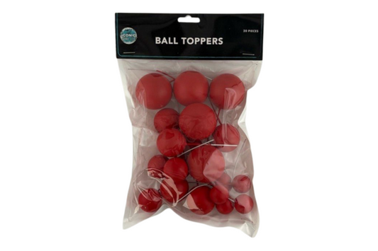 Red Matte Ball Toppers 20pcs