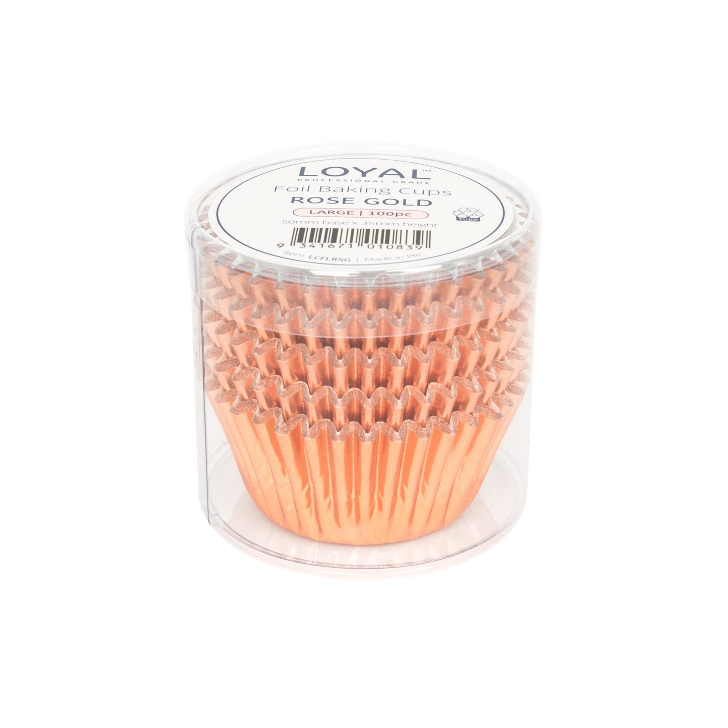 FOIL BAKING CUPS ROSE GOLD (100PC) size 550