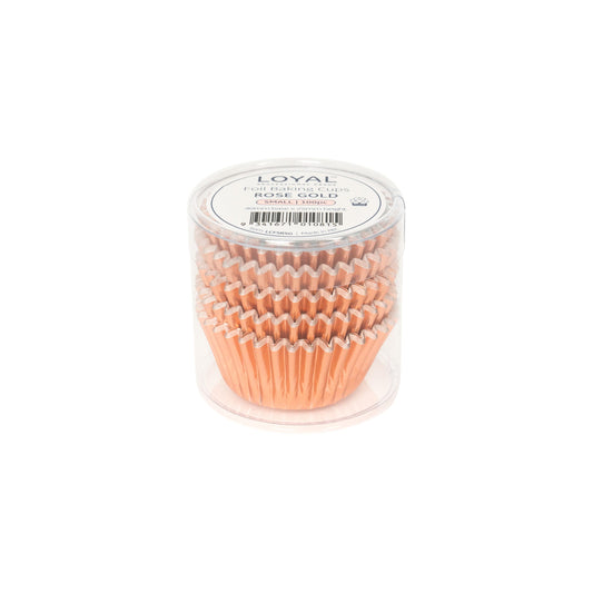 FOIL BAKING CUPS ROSE GOLD (100PC) size 390