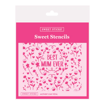 Mothers Day Petal Sweet Sticks Stencil
