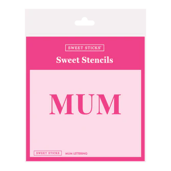 Mum Lettering Sweet Sticks Stencil