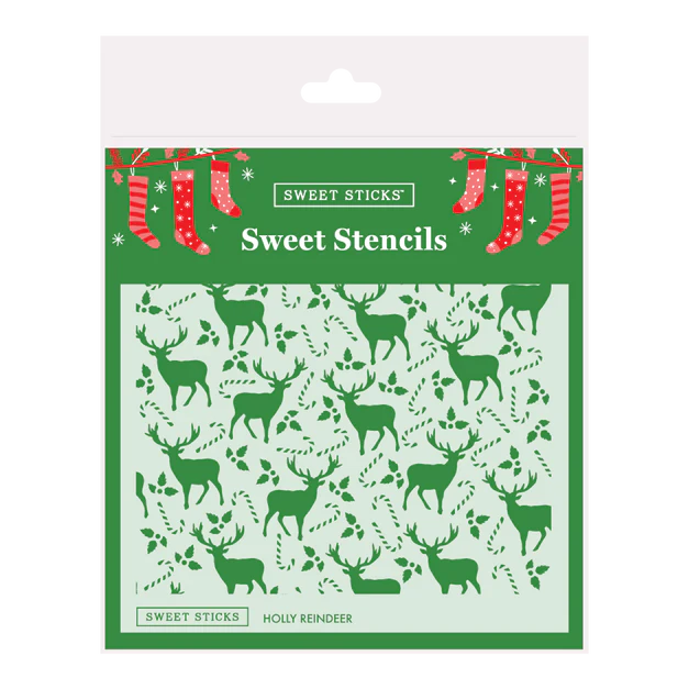 Holly Reindeer Sweet Sticks Stencil