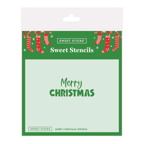Merry Christmas Writing Sweet Sticks Stencil
