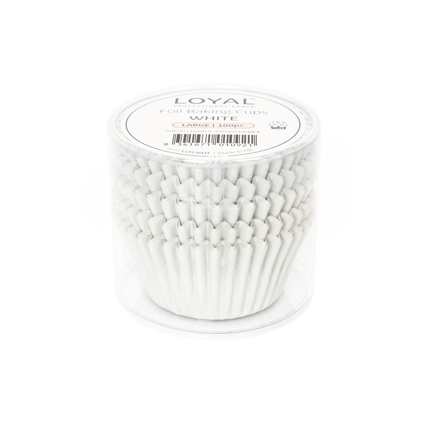 FOIL BAKING CUPS WHITE (100PC) size 550