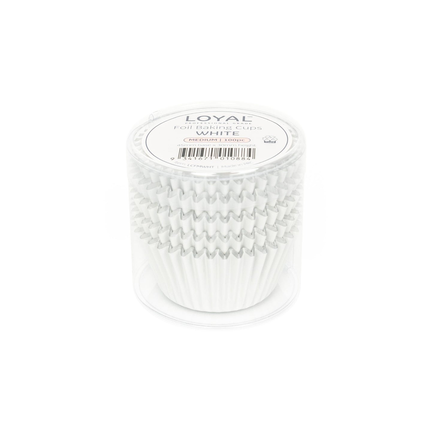 FOIL BAKING CUPS WHITE (100PC) size 408