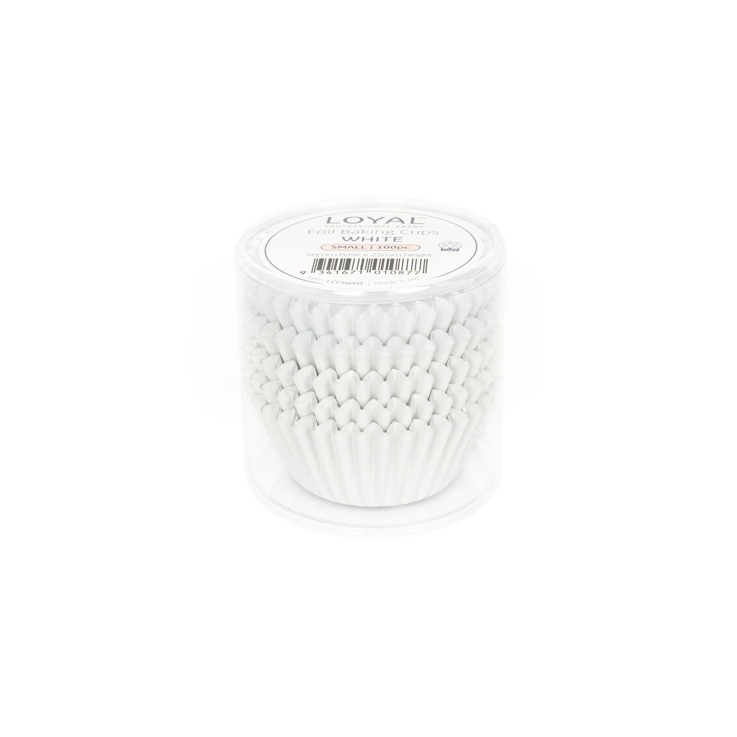 FOIL BAKING CUPS WHITE (100PC) size 390