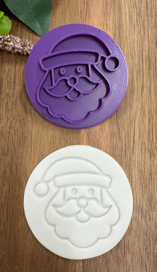 7cm basic lines christmas santa face