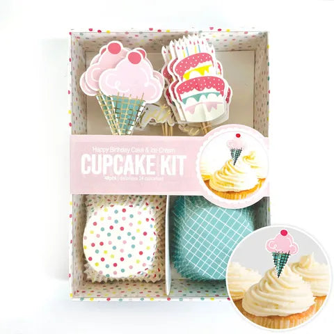 HAPPY BIRTHDAY CAKE & ICE CREAM | CUPCAK