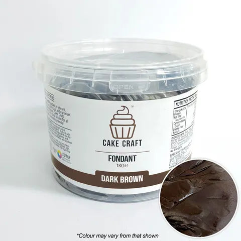 CAKE CRAFT | FONDANT | DARK BROWN | 1KG fondant