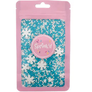 SPRINKD | BLUE/WHITE MIX | SNOWFLAKES/2MM SUGAR BALLS MIXES
