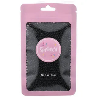 SPRINKD | SUGAR BALLS | BLACK | 2MM | 60G sugar pearls
