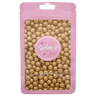 SPRINKD | SUGAR BALLS | GOLD | 8MM | 60G sugar pearls