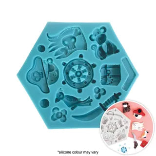 PIRATES BOUNTY SILCIONE FONDANT MOULD