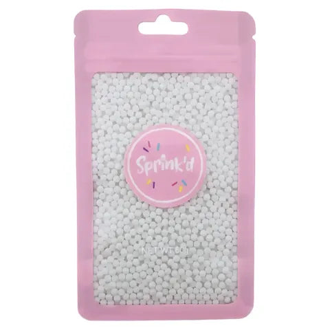 SPRINKD | 2MM SUGAR BALLS PEARL | WHITE | 60G SUGAR PEARLS