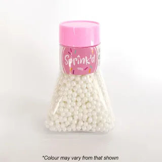 SPRINKD | 4MM SUGAR BALLS PEARL | WHITE SUGAR PEARLS