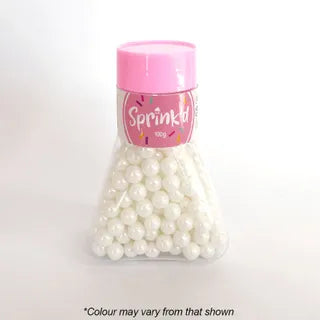 SPRINKD | 8MM SUGAR BALLS PEARL | WHITE SUGAR PEARLS