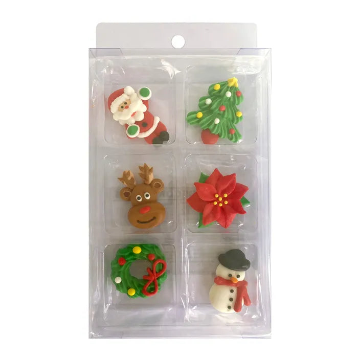 CHRISTMAS SET | SUGAR DECORATIONS | 6 PIECES