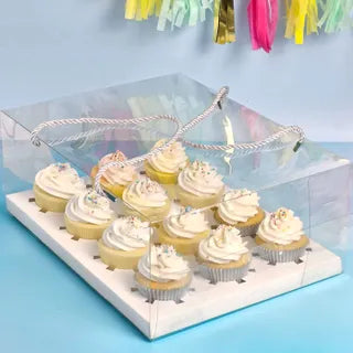 CAKE CRAFT | CLEAR CUPCAKE BOX WITH HANDLES