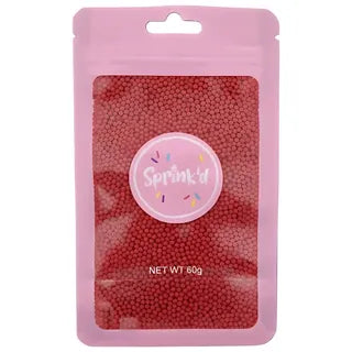 SPRINKD | SUGAR BALLS | RED | 2MM | 60G sugar pearls