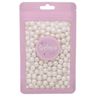 SPRINKD | 8MM SUGAR BALLS PEARL | WHITE | 60G sugar pearls